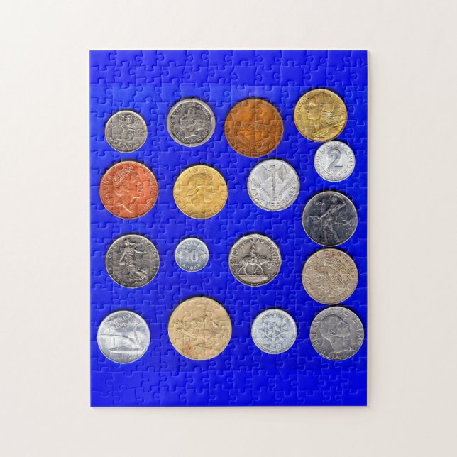lotsa foreign coins jigsaw puzzle (Vertical)
