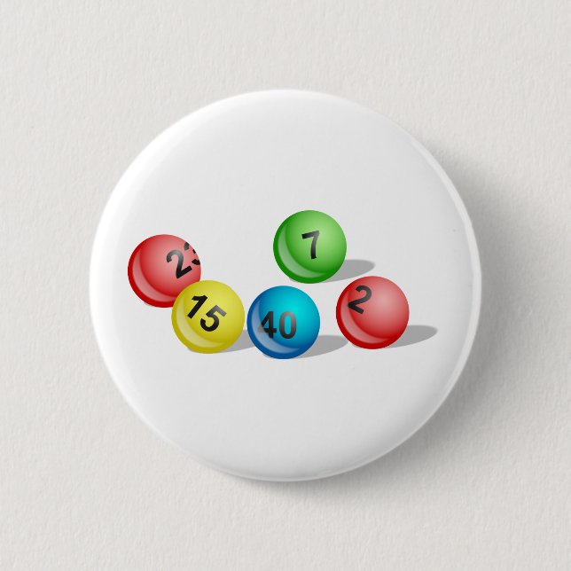 Lottery Balls 2 Inch Round Button (Front)