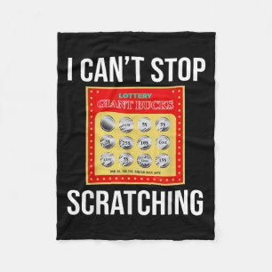 Lottery I Can't Stop Scratching - Scratch Ticket Fleece Blanket