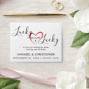 Lotto Chanceux en Amour Enveloppe de mariage Lot
