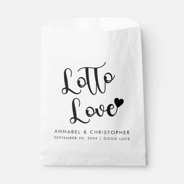 Lotto Love Lottery Ticket casino chip favour Favour Bag (Front)