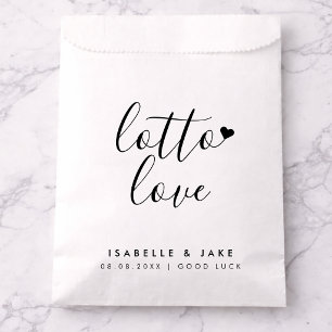 Lotto Love   Lottery Ticket Minimalist Wedding Favour Bag