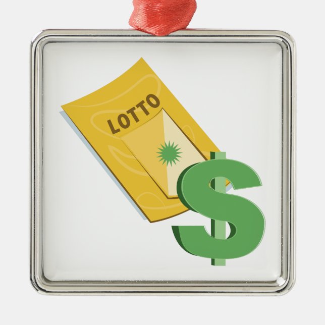 Lotto Ticket Metal Ornament (Front)