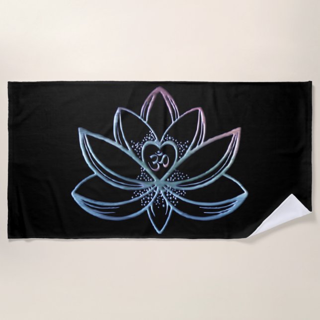 Lotus 1  beach towel (Front)