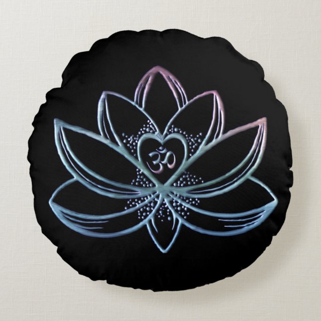 Lotus 1  round pillow (Front)