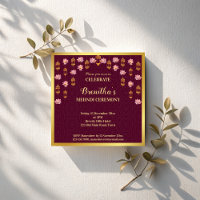 Lotus and Arabian lanterns Indian wedding mehndi 