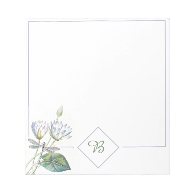 Lotus and dragonfly notepad (Front)