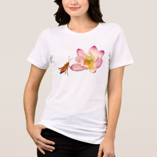 Lotus and Grasshopper Tri-Blend Shirt