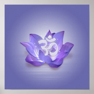 Lotus and OM symbol Poster