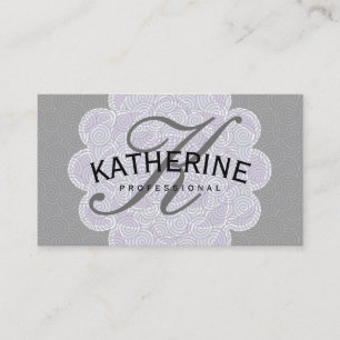 Lotus and Swirl Pattern Business Card