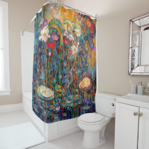 Lotus and Water Lillies Shower Curtain