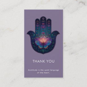 Lotus Awakening Hamsa Hand Design Business Card