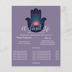 Lotus Awakening   Hamsa Hand Design Flyer