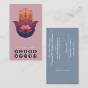 Lotus Blessing Hamsa Hand Business Card