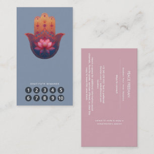 Lotus Blessing Hamsa Hand Business Card