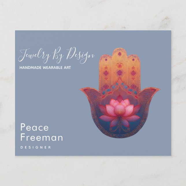 Lotus Blessing | Hamsa Hand Flyer (Back)