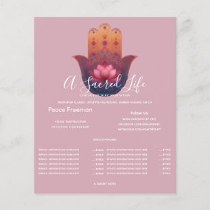 Lotus Blessing   Hamsa Hand Flyer