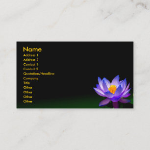 lotus bleu Carte de visite, violet