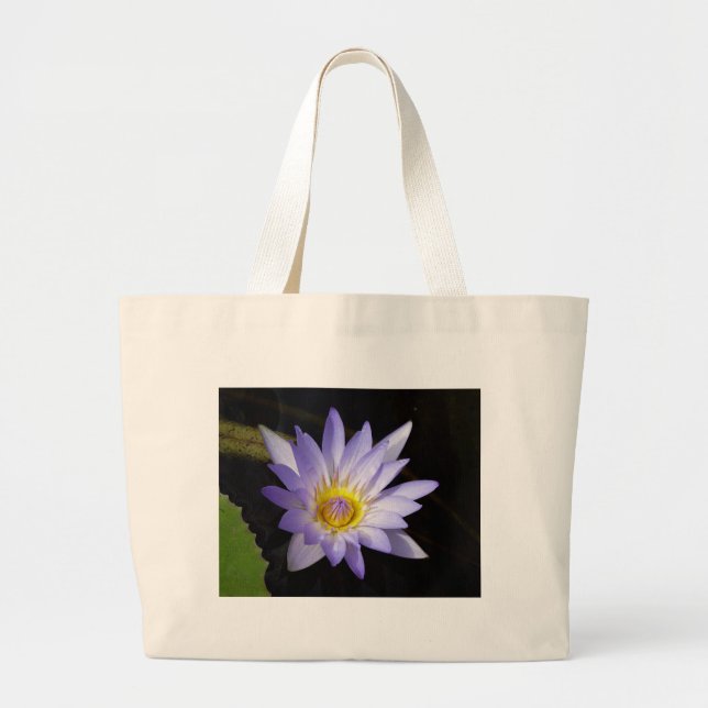 lotus bleu du Nil Large Tote Bag (Front)