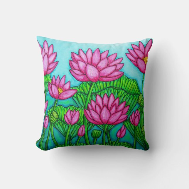 Lotus Bliss American MoJo Pillows (Front)