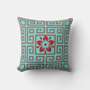 "Lotus Blossom: Chinese Elegance Pillow" Throw Pillow