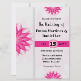 Lotus Blossom Faire-part de mariage