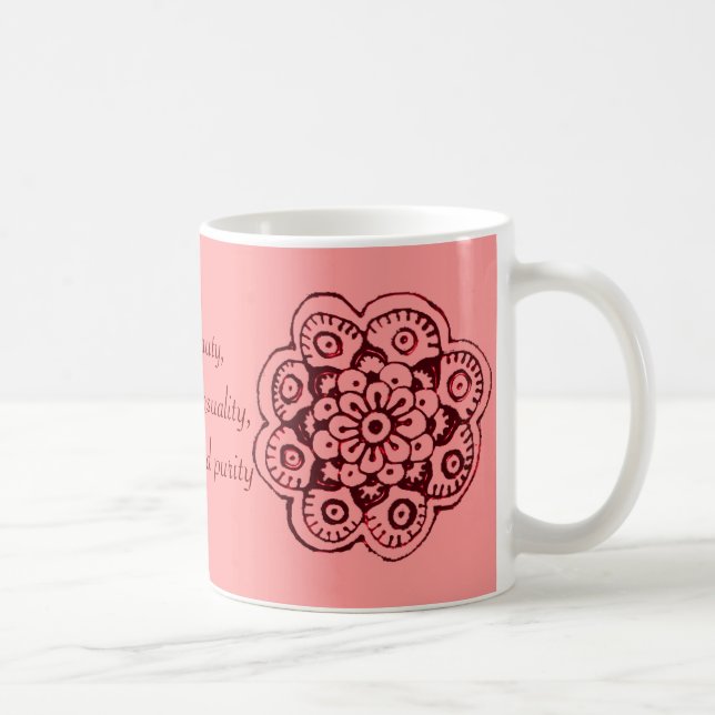 Lotus Blossom (Henna)(Red) Coffee Mug (Right)