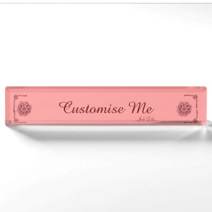 Lotus Blossom (Henna)(Red) Nameplate