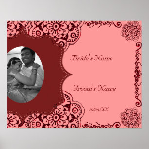 Lotus Blossom (Henna)(Red) Poster