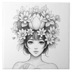 Lotus Blossom Maiden Tile