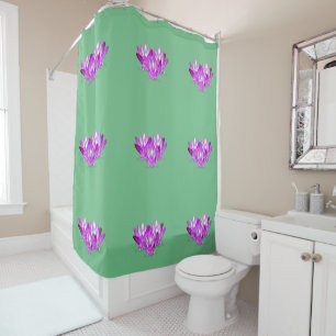 Lotus blossom pink on sea green background