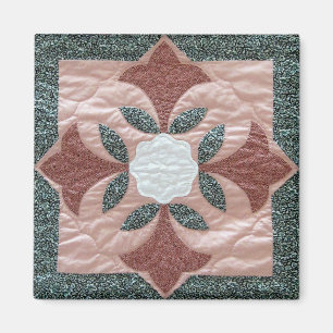 Lotus Blossom Quilt Magnet