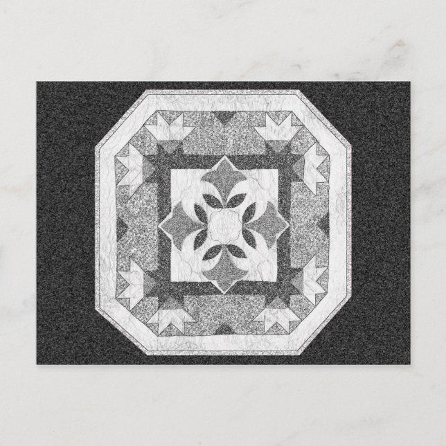 Lotus Blossom Quilt Postcard (Front)