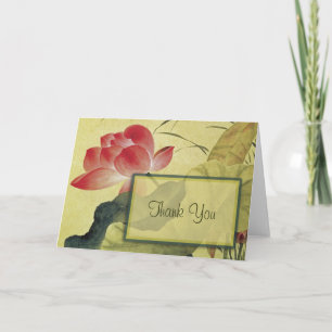 Lotus Blossom Thank You Blank Note Card