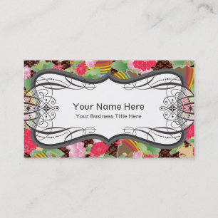 Lotus Blossoms Pop Art Business Card