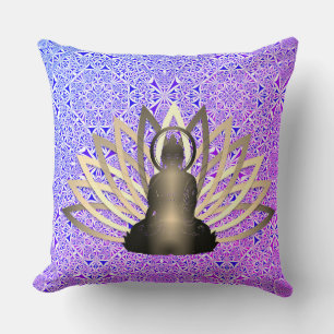 Lotus Buddha throw pillow