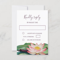 Lotus Buddhist Wedding RSVP
