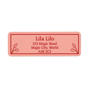 Lotus Buds Personalized Return Address Label