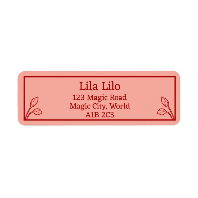 Lotus Buds Personalized Return Address Label (Front)