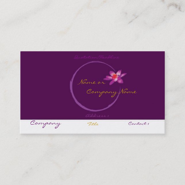 Lotus Business Card (Front)