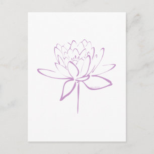 Lotus Calligraphy (Lavender) Postcard