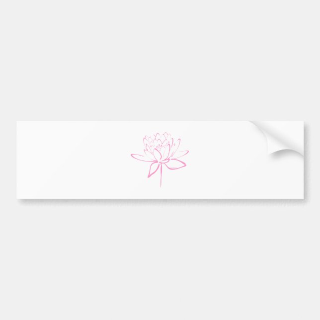 Lotus Calligraphy (Pink) Bumper Sticker (Front)