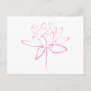 Lotus Calligraphy (Pink) Postcard