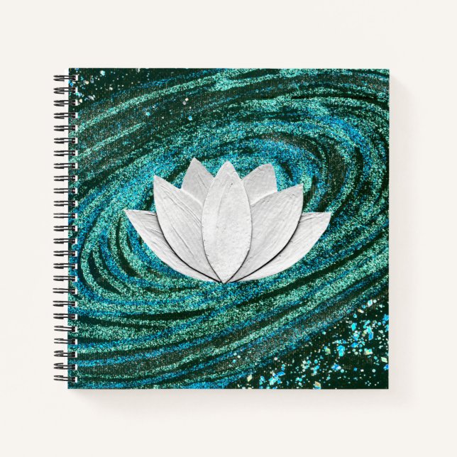 Lotus Carnet bleu vert Galaxy (Devant)