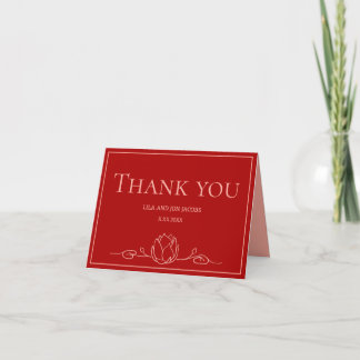 Lotus Carte de remerciements Mariage personnalisé