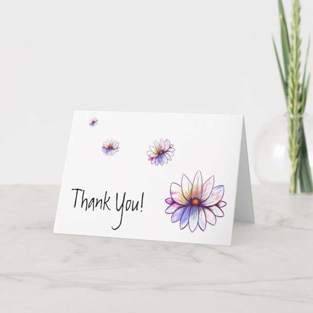 Lotus carte de remerciements soufflé par vent (Devant)