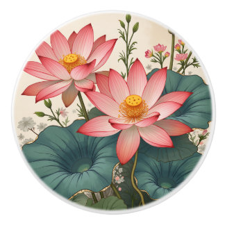lotus ceramic knob