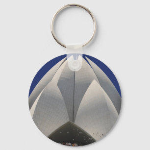 lotus delhi white keychain