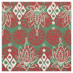 lotus diamond Christmas Fabric