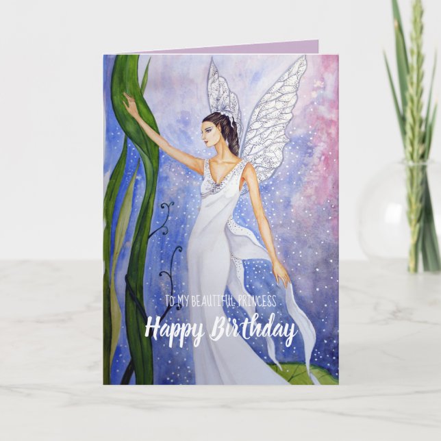 Lotus Fairy by Farida Greenfield Card (Front)